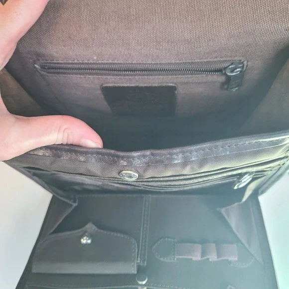 Brighton Vintage‎ Crossbody  Brown Leather Bag/Purse Croc Embossed Hang Tag - Picture 3 of 10